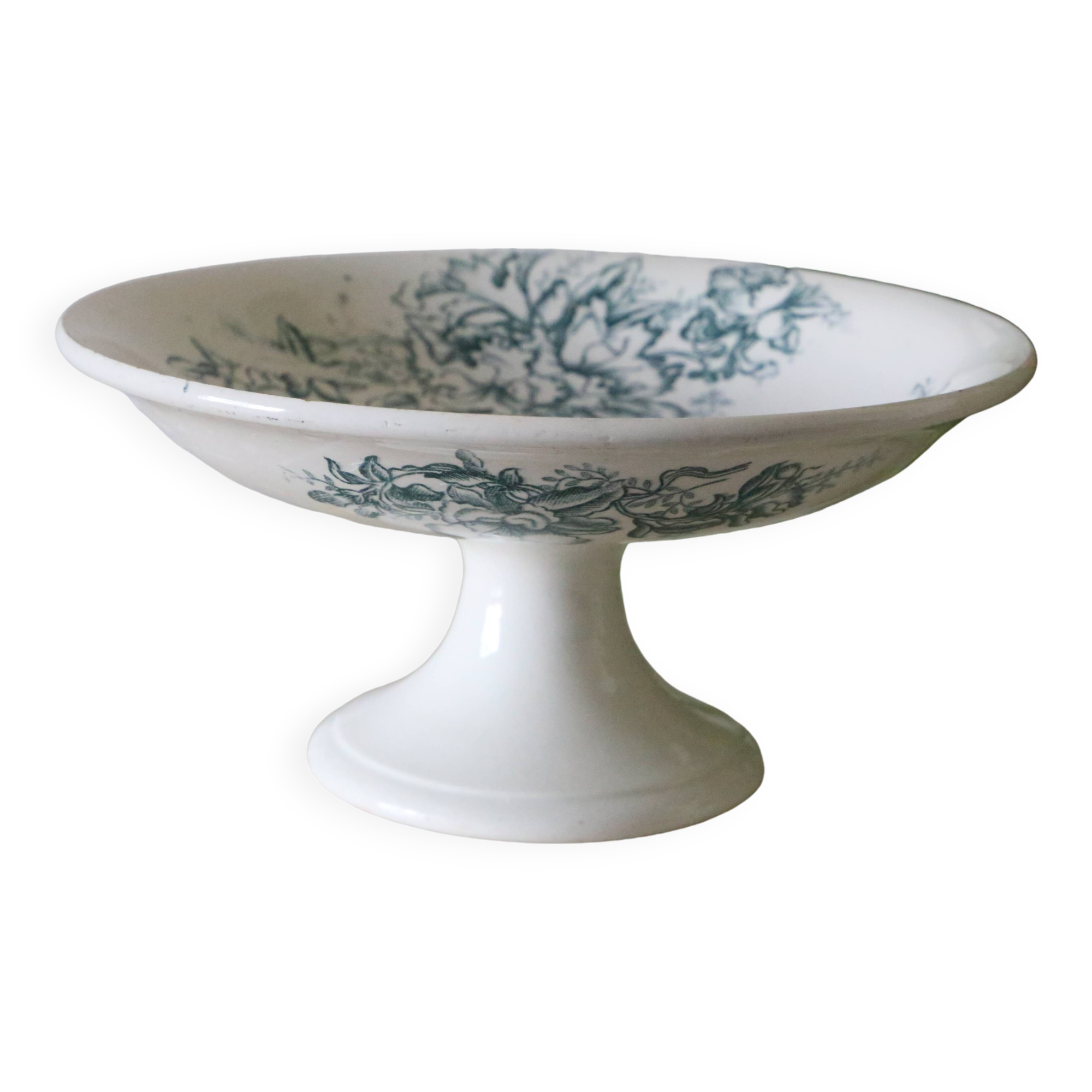 Floreal fruit bowl, from the Faïencerie Nouvelle de Givors, iron earth