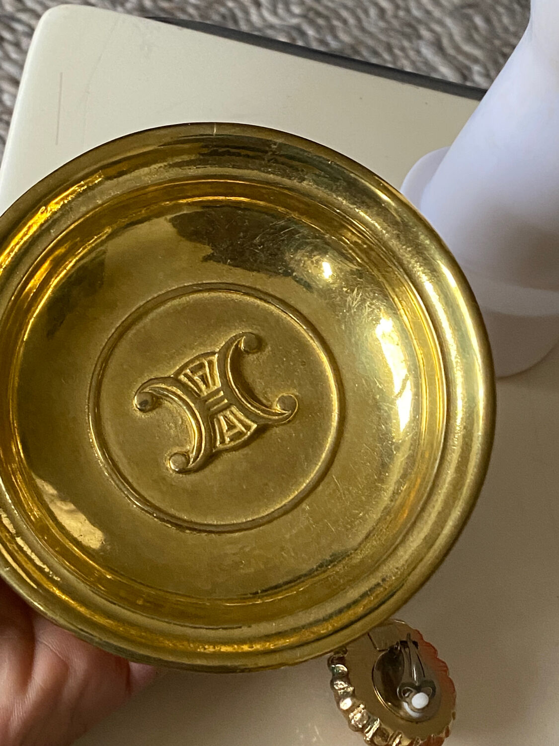 Celine gilded bronze ashtray