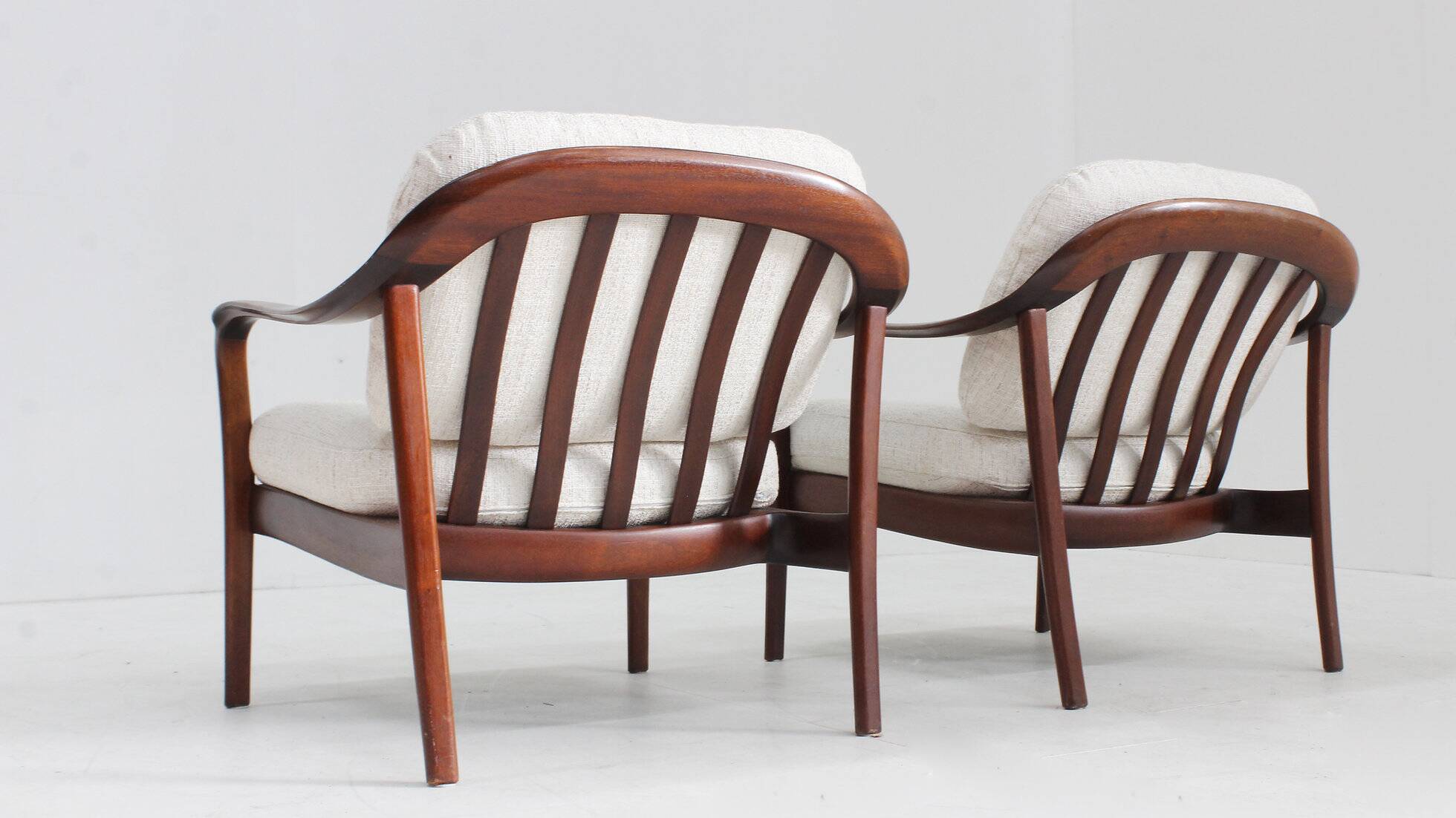 Set of 2 vintage Danish mid-century armchairs 1960s