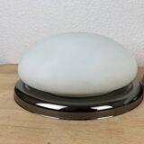 Pair of opaline and metal wall lights