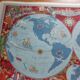 Poster, planisphere airline " air france " printing perceval