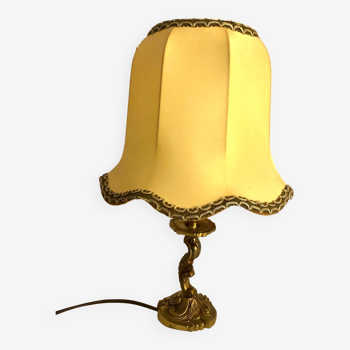 Old table lamp in gilded bronze.