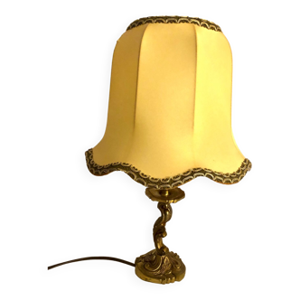 Old table lamp in gilded bronze.