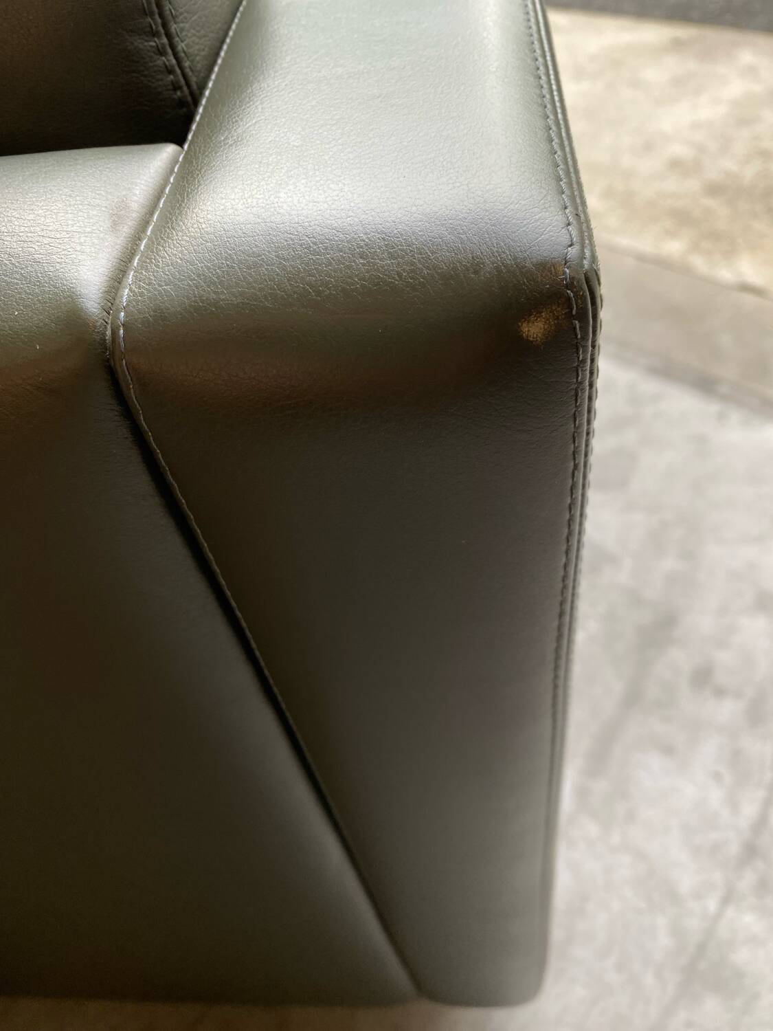 Pfister sofa for Knoll in khaki leather