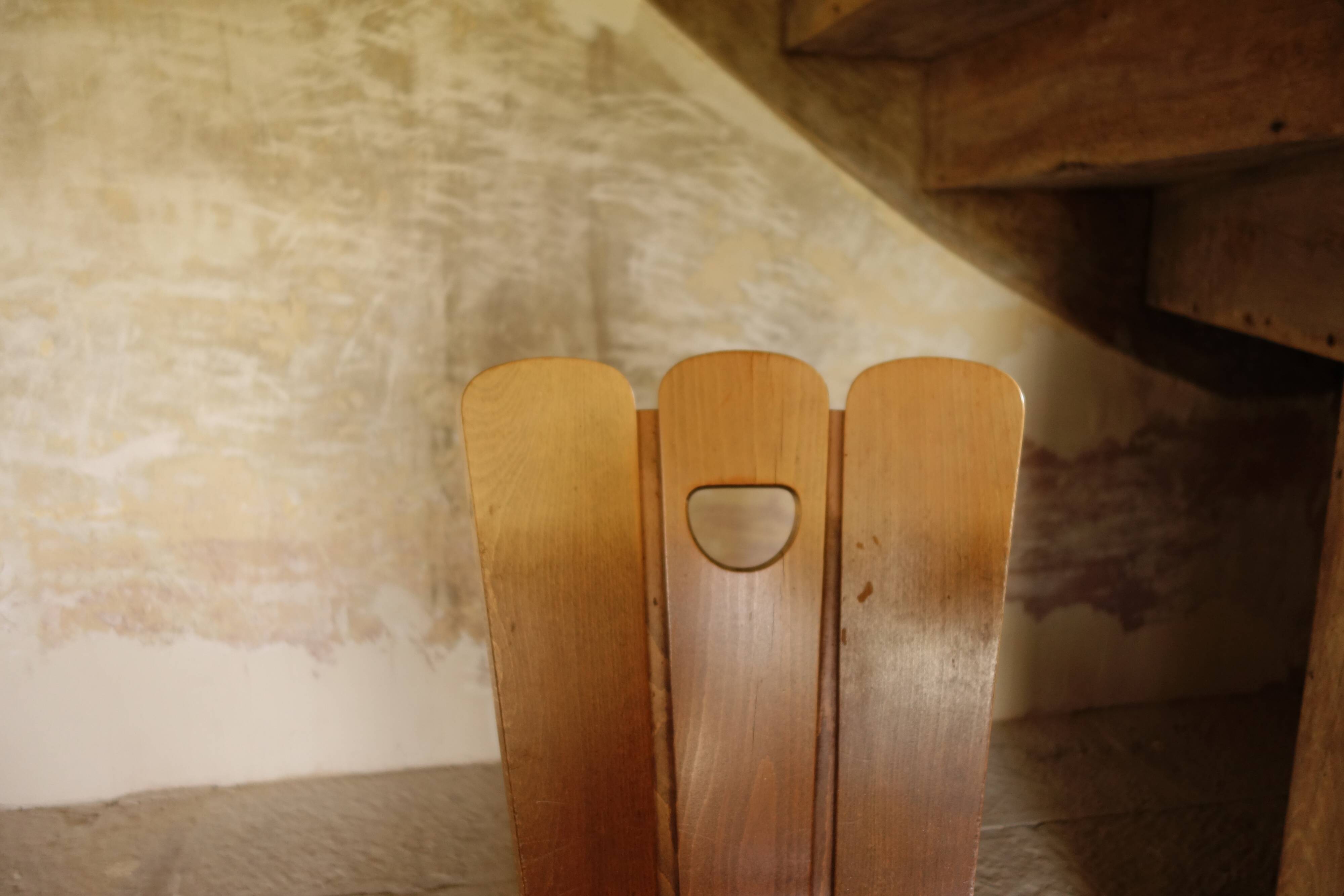 Scandinavian midcentury wooden chairs.