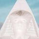 Egyptian stone table lamp, vintage 70s/80s mood lamp.