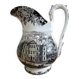 Antique porcelain pitcher decorated with GRIGNY