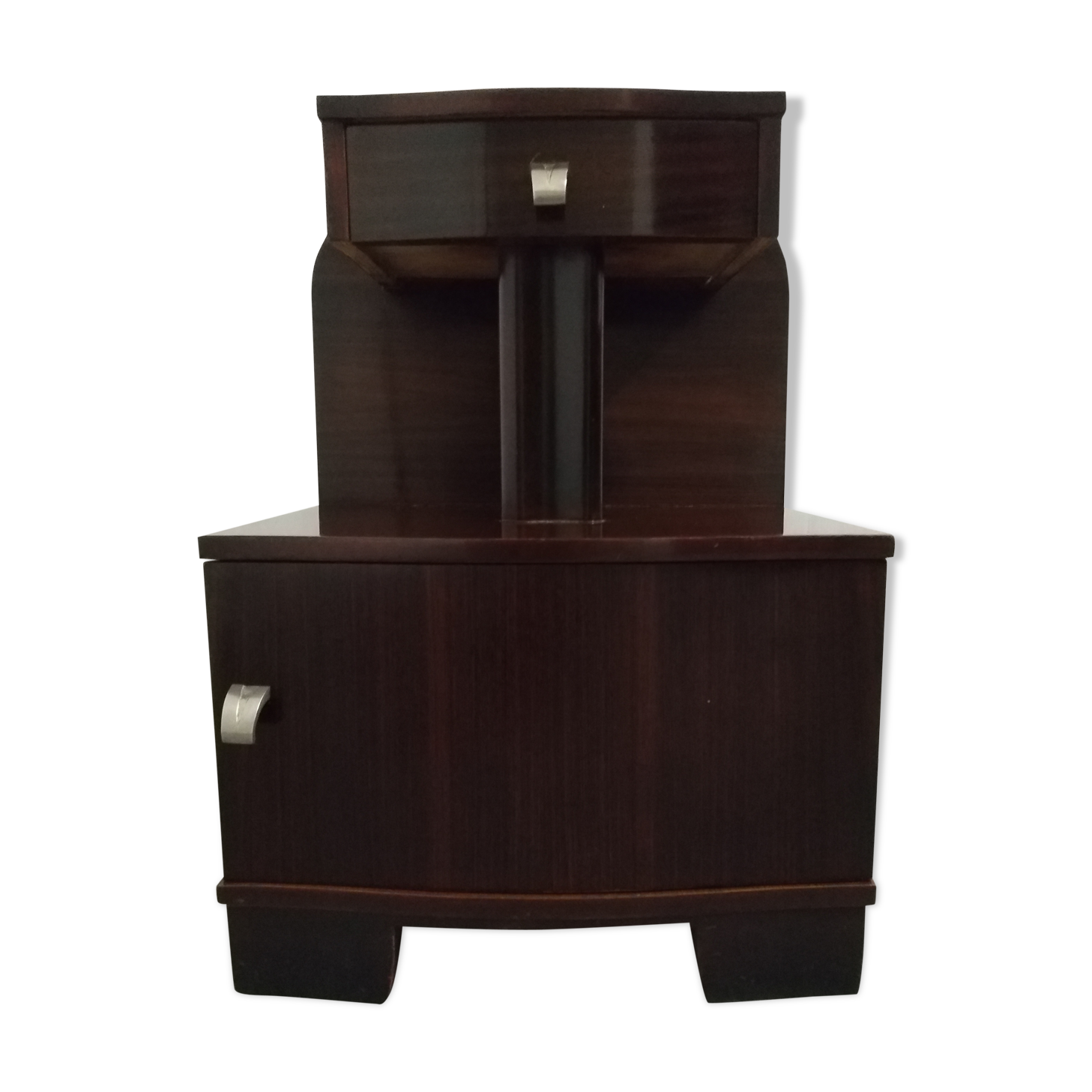 Art Deco mahogany bedside table