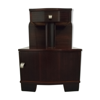 Art Deco mahogany bedside table