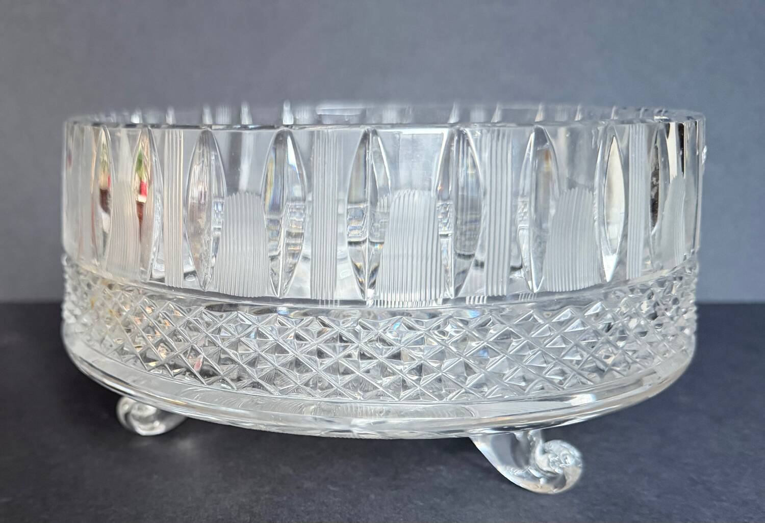 Art Deco cut crystal bowl