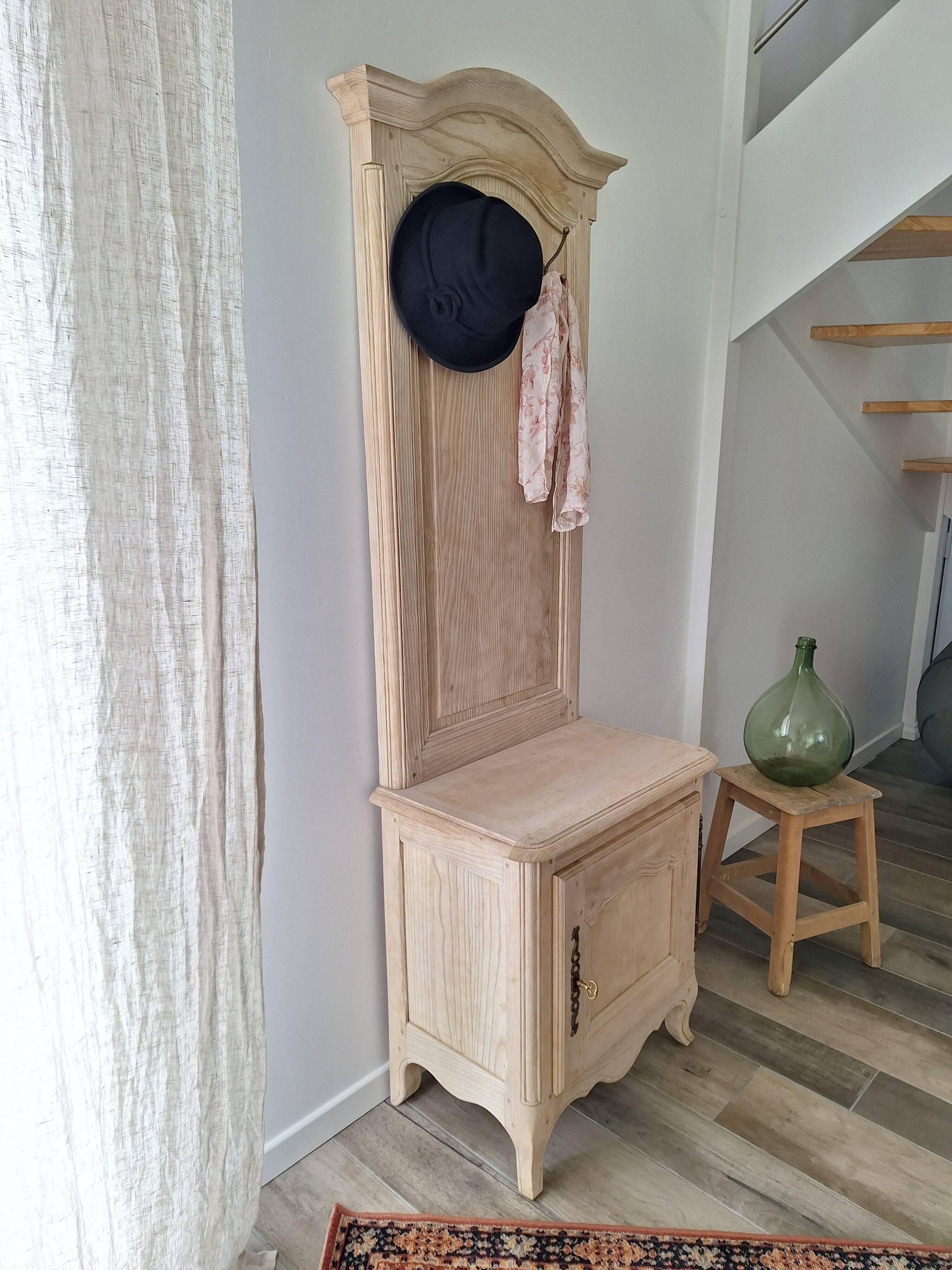 Restored antique oak entrance wardrobe