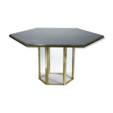 Lacquered Italian table and Romeo Rega 1970 brass