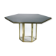 Lacquered Italian table and Romeo Rega 1970 brass