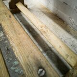 Bureau pupitre d'écolier double en bois