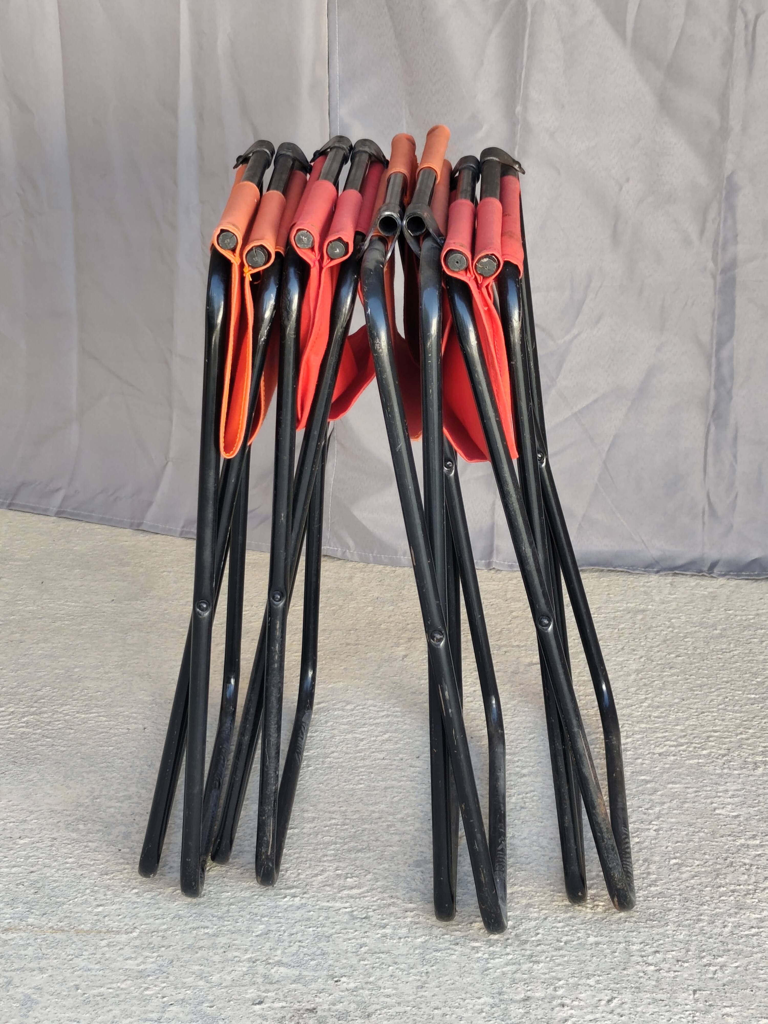 Set of 4 "vintage" folding camping seats