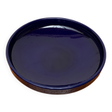 Dark blue pottery bowl from West Germany from the mid-century, 1960s.