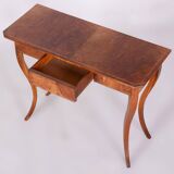 Restored Small Biedermeier Side Table, Walnut, Spruce, Maple, Austria, 1820s