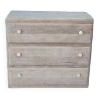 Natural wood chest of drawers