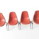 4 Ray and Charles Eames chairs, Herman Miller edition.