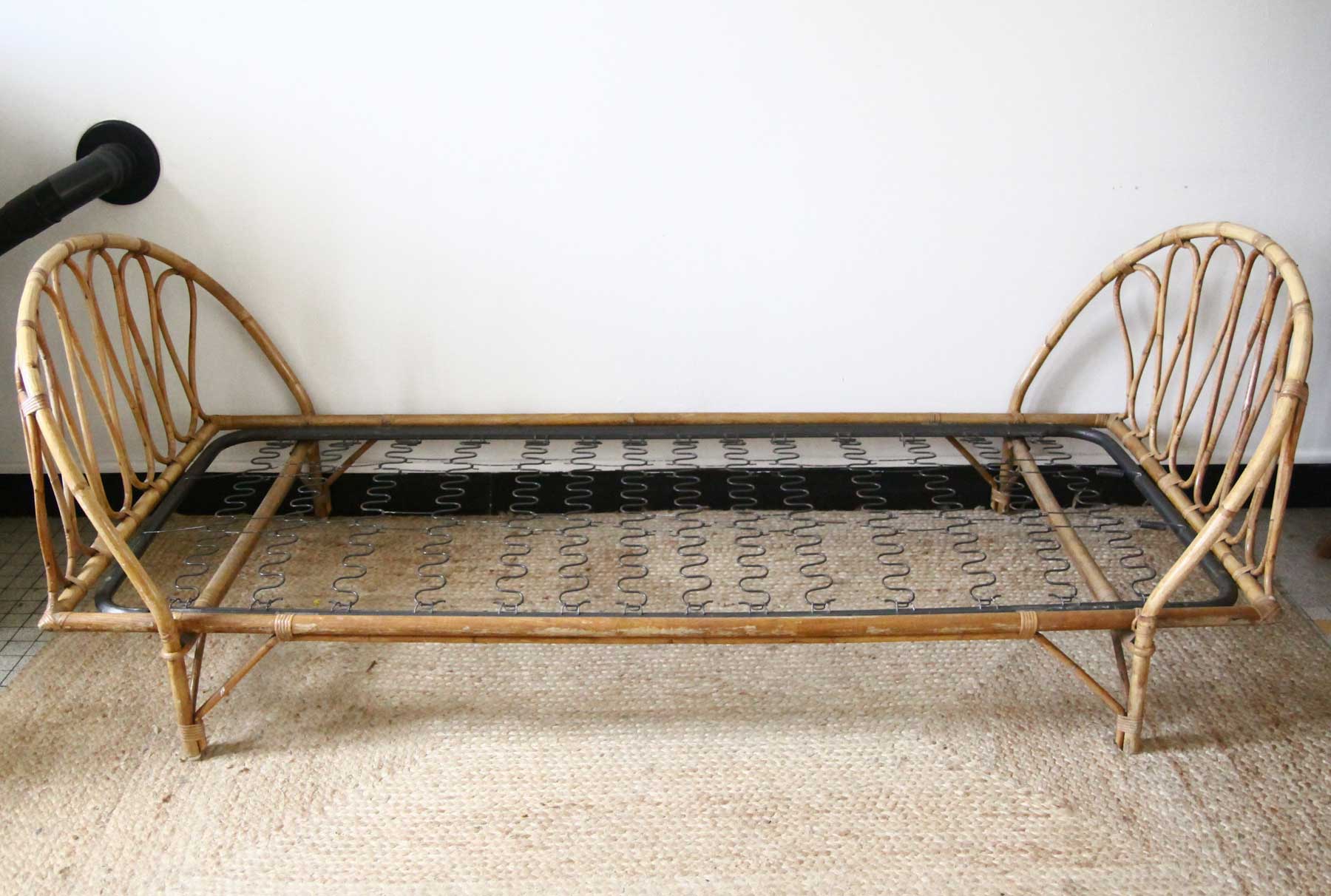Vintage rattan bed