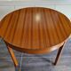 Scandinavian extendable teak round table, 1970s