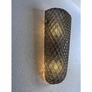 Modern Italian Gray “Graniglia” Rhombus Murano Glass Sconces, Pair