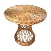 60s wicker coffee table