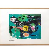Jean-Michel Basquiat. Numbered color silkscreen print. 1990s.