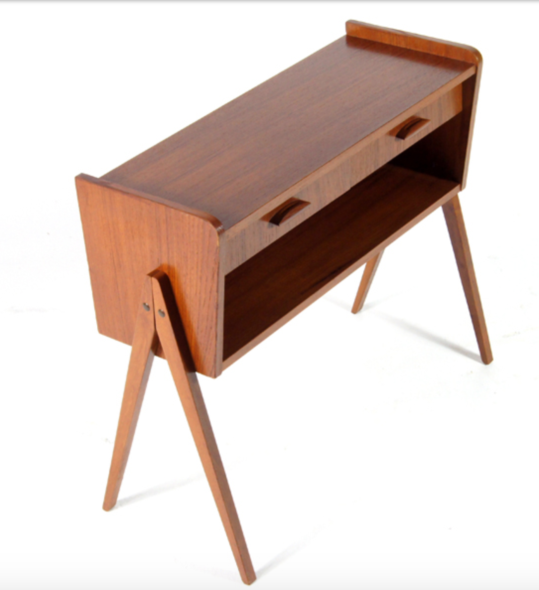 Danish teak console Scandinavian 60s 70s hallway furniture