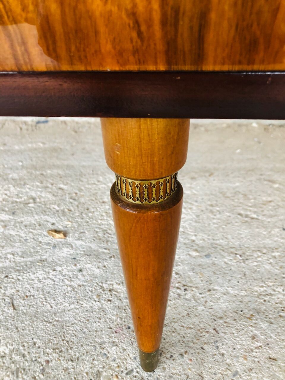 Vintage low row in flame walnut, by G N B , Circa 60