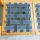 Scandinavian sofa 3-seater elm structure wool cushions chinée 1960