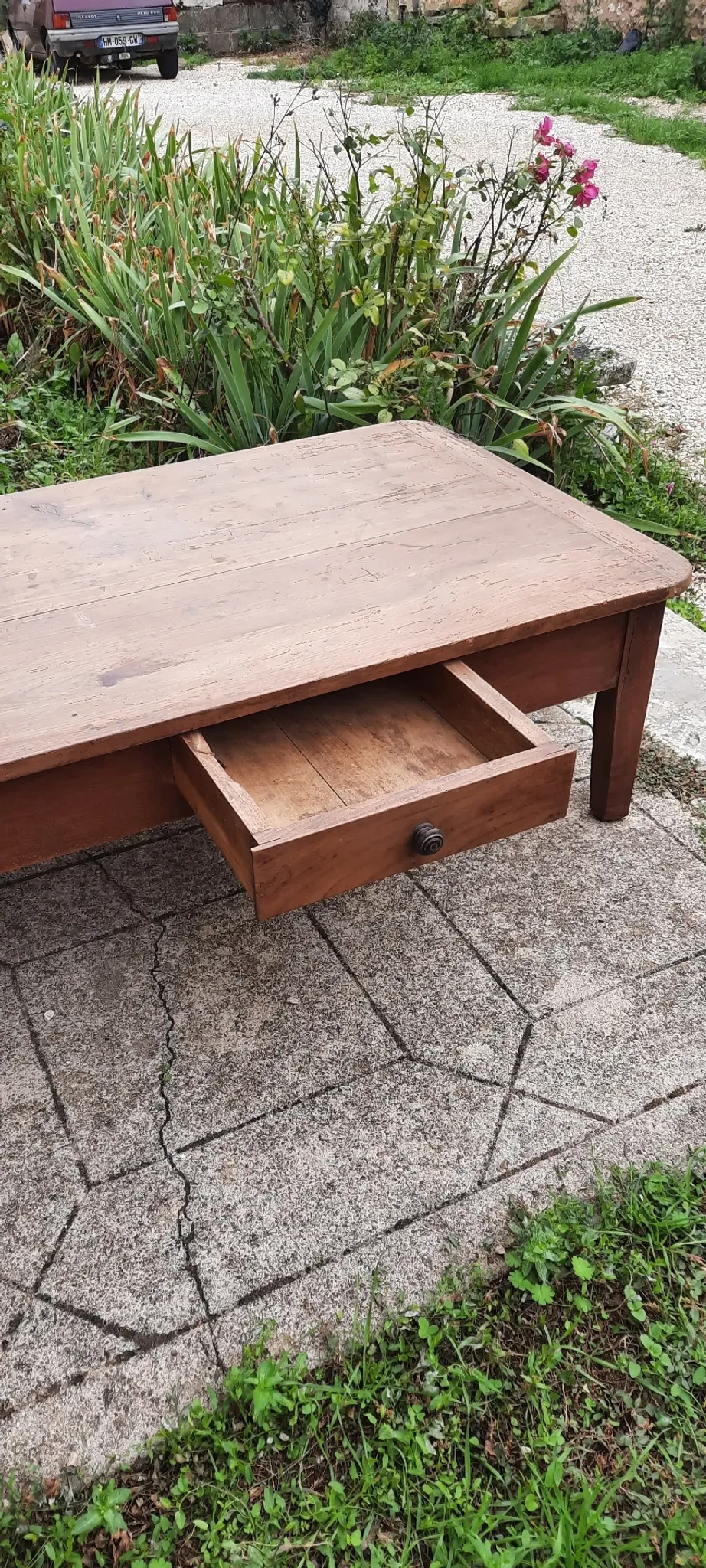 Low farmhouse table