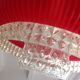 Suspension in glass and plexiglass with diamond points / vintage 60s-70s