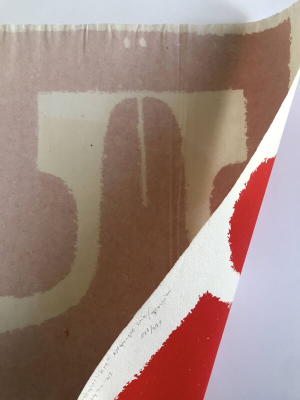 Relief sérigraphié ''Equilibre'' signé au crayon Pierre SZÉKELY 1971