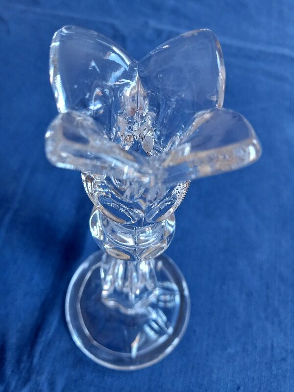 Pair of cut glass candlesticks