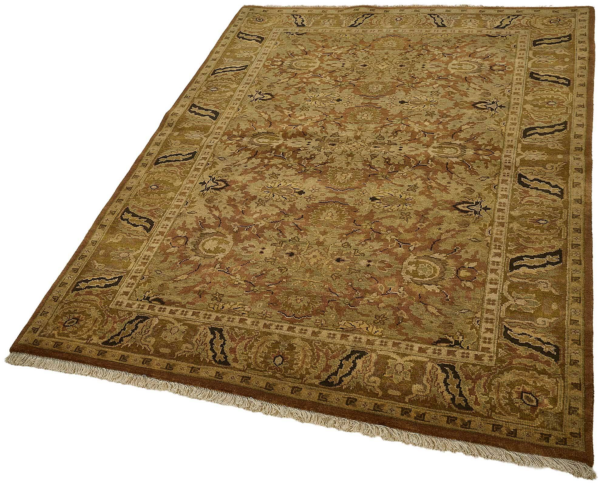 Turkish Handknotted Wool Oushak Rug 132 cm x 184 cm