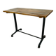 Table de bistrot pied fonte plateau bois