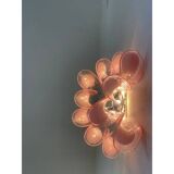 Contemporary Pink Murano Glass "Selle" Wall Sconces in Mazzega Style - A Pair