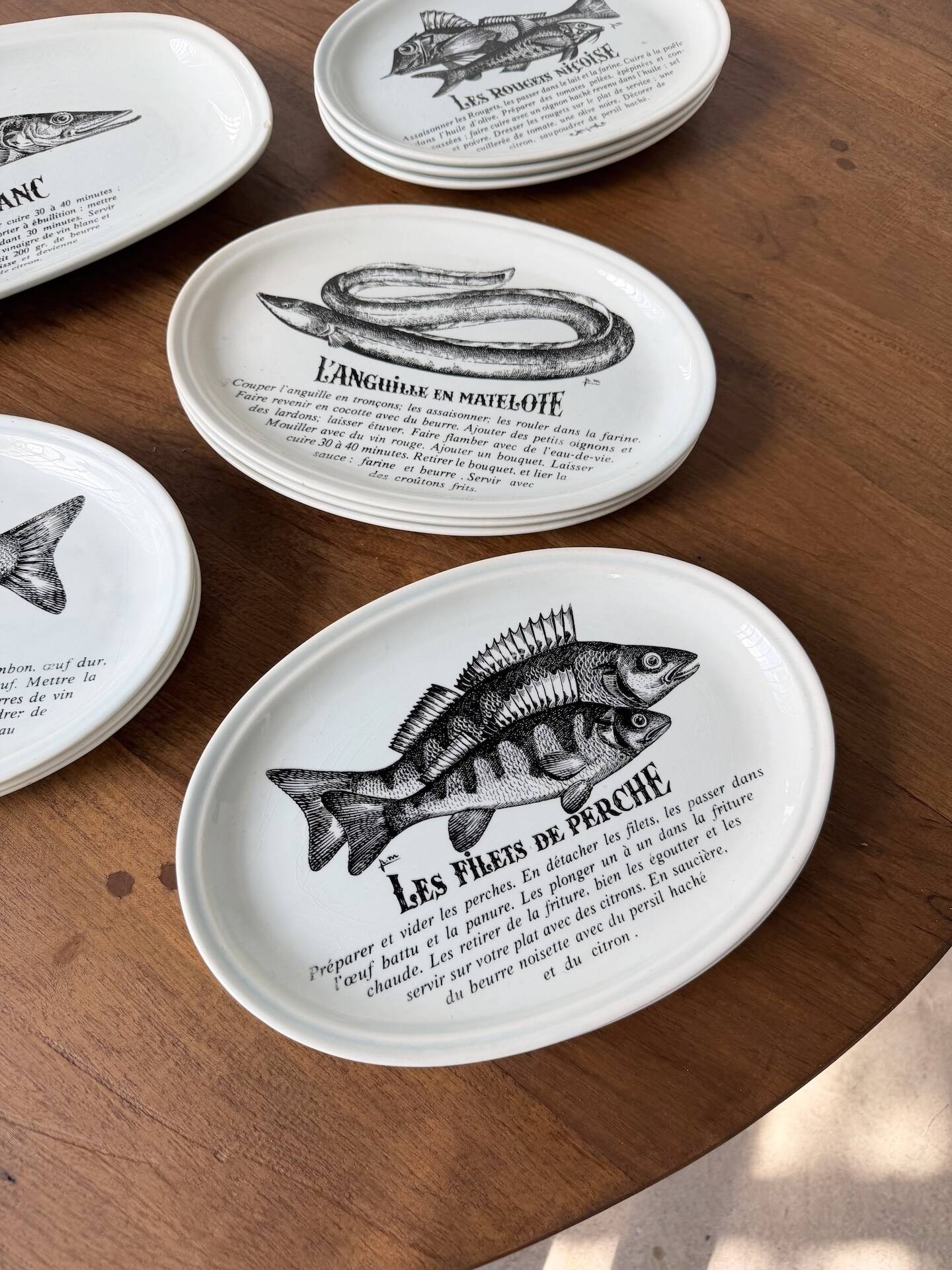 Service à poissons Gien  13 pièces