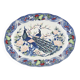 Antique Large Oval Serving Dish - Peacock Decor