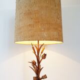 Lampe de table en métal doré 1970