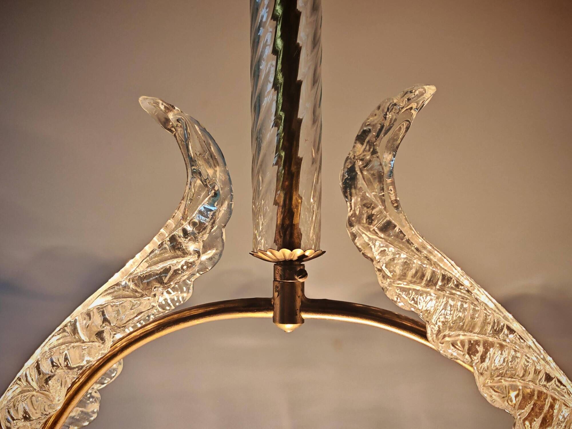 Art Deco Murano Glass Chandelier by Barovier and Toso