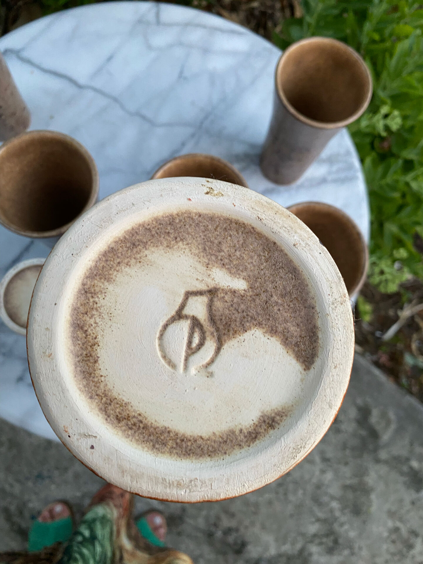 Vintage drink service in pyrite stoneware – Claude Passy (Vallauris) –