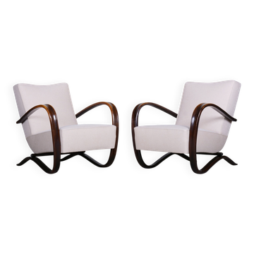 Fauteuils Art Déco H-269 par J. Halabala pour Up Závody, Tchécoslovaquie, années 1930, ensemble de 2