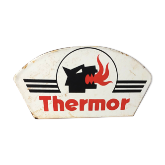 Old enamel plate "Thermor heating radiator" 11x19cm 1931