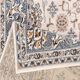Tapis oriental gris bleu et beige classic en laine
