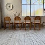 Set of 4 Daumiller pine chairs