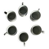 Set of 6 small espresso cups Germer Porcelain, made in Brazil.
