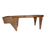 Rattan coffee table with mirror top