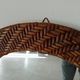 Vintage woven rattan mirror 60*43cm 60s/70s